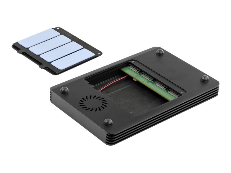 Boîtier Externe USB4/Thunderbolt Pour SSD NVMe M.2 - Jusqu'à 40 Gbit/s - Dissipateur Aluminium - Compatible Windows, Mac, Linux