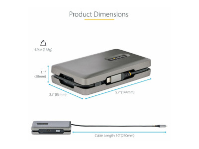 Startech : USB-C MULTIPORT ADAPTER W/USB-C DP ALT MODE VIDEO - 4K HDMI/VGA