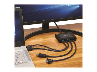 Eaton MGE : 4PT PRESENTATION ADAPTER 4K 60HZ DP USB-C 1080P VGA TO HDMI