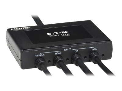 Eaton MGE : 4PT PRESENTATION ADAPTER 4K 60HZ DP USB-C 1080P VGA TO HDMI