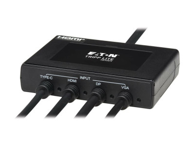 Eaton MGE : 4PT PRESENTATION ADAPTER 4K 60HZ DP USB-C 1080P VGA TO HDMI