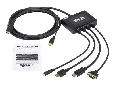 Eaton MGE : 4PT PRESENTATION ADAPTER 4K 60HZ DP USB-C 1080P VGA TO HDMI