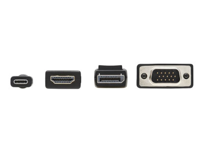 Eaton MGE : 4PT PRESENTATION ADAPTER 4K 60HZ DP USB-C 1080P VGA TO HDMI
