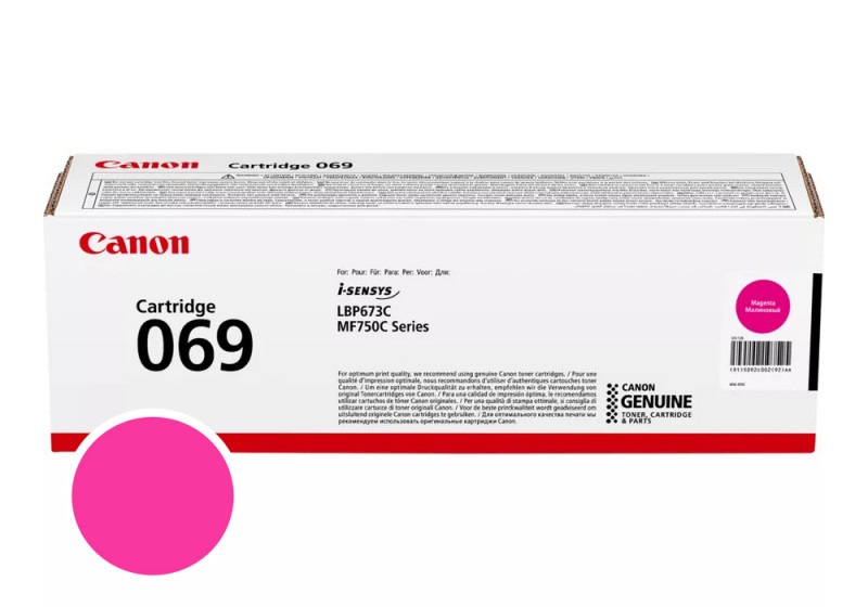 Canon 069 Cartouche de toner Magenta 1900 pages 069M