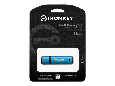 Kingston : 16GB IRONKEY VAULT PRIVACY 50 AES-256 ENCRYPTED FIPS 197