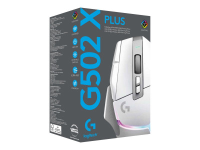 Logitech : G502 X PLUS WHITE/PREMIUM EWR2