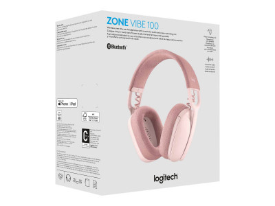 Logitech : ZONE VIBE 100 - ROSE M/N:A00167 - EMEA