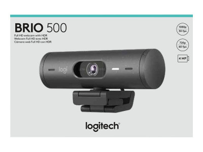 Logitech : LOGITECH Brio 500 WEBCAM GRAPHITE - EMEA28