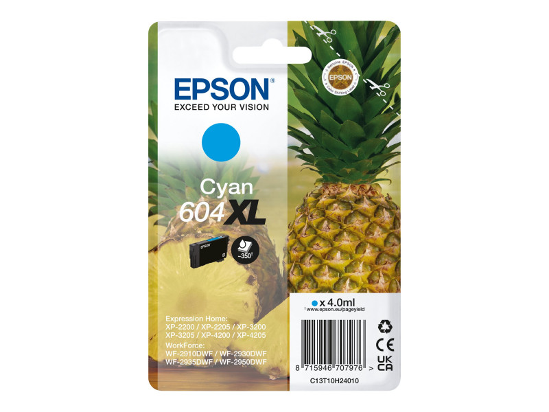 Epson : SINGLEpack CYAN 604XL cartouche d'encre