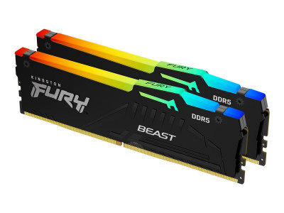 Kingston : 32GB DDR5-5200MT/S CL36 DIMM (kit de 2) FURY BEAST RGB