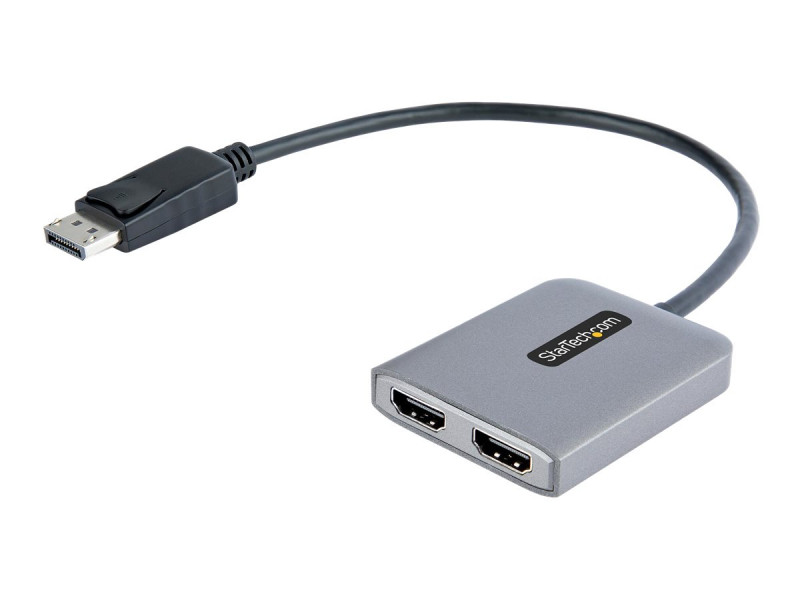 Startech : HUB DISPLAYPORT HDMI DOUBLE - DUAL HDMI 4K 60HZ - MALE pour  EMELLE