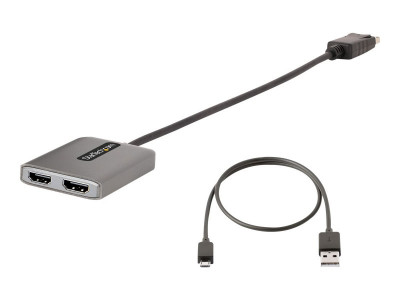 Startech : HUB DISPLAYPORT HDMI DOUBLE - DUAL HDMI 4K 60HZ - MALE pour EMELLE