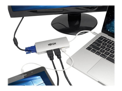 Eaton MGE : USB-C DOCKING STATION TYPE-C X2 HDMI+VGA THUNDERB 3 PD CHARGE
