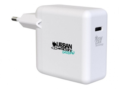 Urban Factory : CYCLEE ECO-DESIGNED 65W GAN USB-C MAINS CHARGER avec 2M USB-