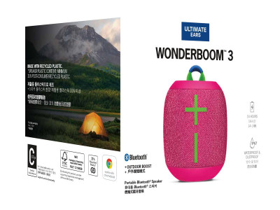 Logitech : ULTIMATE EARS WONDERBOOM 3 - HYPER PINK - N/A - EMEA