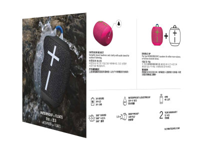 Logitech : ULTIMATE EARS WONDERBOOM 3 - HYPER PINK - N/A - EMEA