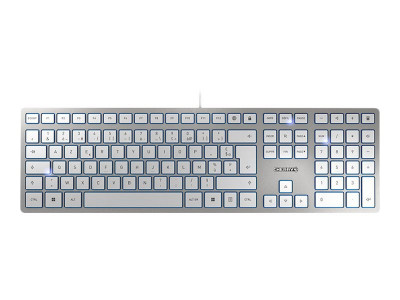 Cherry : CHERRY KC 6000 SLIM SILVER CORDED KEYBOARD USB FRENCH (pc)