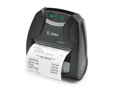 Zebra : DT printer ZQ320 PLUS BLUETOOTH 4.X NO LABEL SENSOR OUTDOOR USE