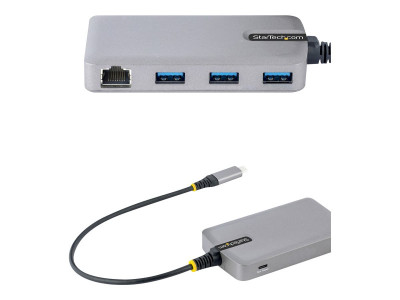 Startech : HUB USB-C 3 PORTS USB-A GBE /USB 3.0 5GBPS HUB USB TYPE-C