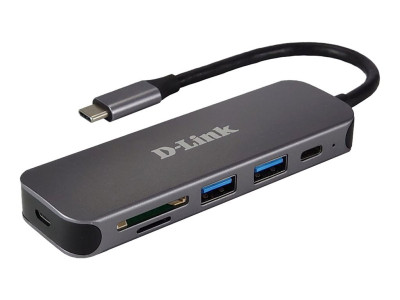 D-Link : 5-IN-1 USB-C HUB avec card READER (SD MICRO SD 2 USB 3.0 US