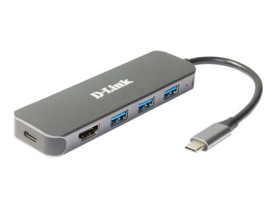 D-Link : 5-IN-1 USB-C HUB DOCKING STATION 3 X USB 3.0 - 1 X HDMI -