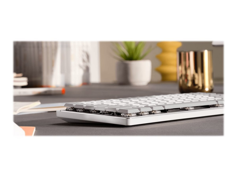 Clavier sans fil illuminé Logitech MX Mechanical Mini pour Mac Gris Pâle -  Clavier