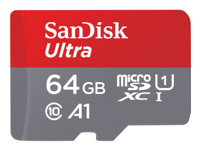 Western Digital : SANDISK ULTRA MICROSDXC 64GB + SD ADAPTER 140MB/S A1 CLASS 10