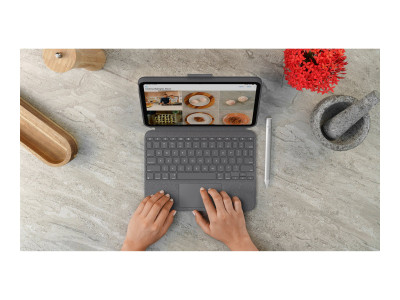 Logitech : COMBO TOUCH pour IPAD (10TH GEN) OXFORD GREY - FRA - CENTRAL