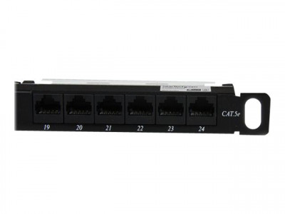 Startech : 24PORT HALF U / 0.5U RACK MOUNT AT5E NETWORK PATCH PANEL