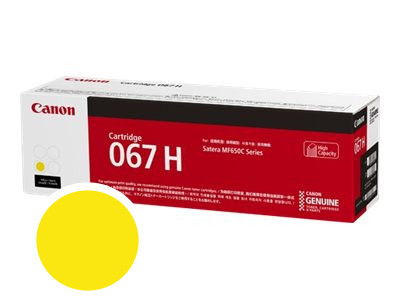 Canon 067H Toner jaune haute capacité 2350 pages pour i-SENSYS MF651Cw MF655Cdw MF657Cdw