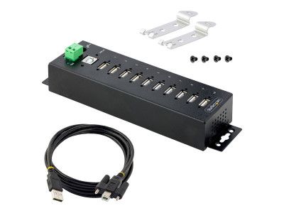 Startech : USB 2.0 HUB 10 PORTS INDUSTRY HUB MULTIPORT USB-A ROBUSTE