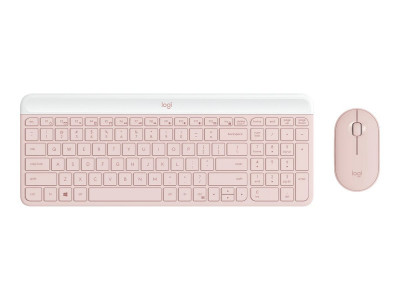 Logitech : MK470 SLIM COMBO -ROSE-FRA-CENTRAL-419