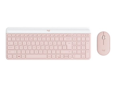 Logitech : MK470 SLIM COMBO -ROSE-FRA-CENTRAL-419