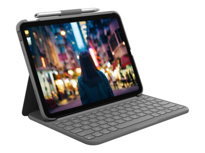 Logitech : SLIM FOLIO pour IPAD (10TH GEN) GREY - FRA - CENTRAL