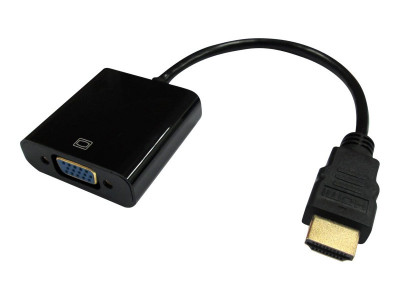 DLH : ADAPTATEUR HDMI MALE VERS VGA FEMELLE avec PORT AUDIO