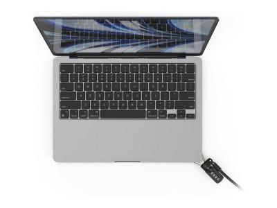 compulocks : LEDGE MACBOOK AIR2022 M2 T-SLOT LOCK ADAPT COMB. CBL LOCK SILVER