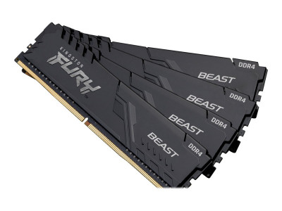 Kingston : 128GB DDR4-3200MHZ CL16 DIMM (kit OF 4) FURY BEAST BLACK