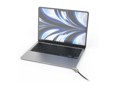 compulocks : LEDGE MACBOOK AIR2022 M2 T-SLOT LOCK ADAPT KEYED CBL LOCK SILVER