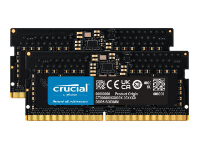 Crucial : 16GB kit (2X8GB) DDR5-4800 SODIMM CL40 (16GBIT)