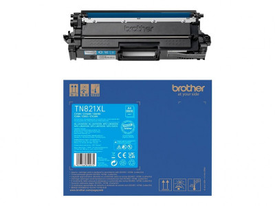 Brother TN821XLC Toner Cyan 9000 pages pour MFC-L9630cdn MFC-L9670cdn HL-L9430cdn HL-L9470cdn