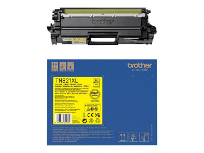 Brother TN821XLY Toner Jaune 9000 pages pour MFC-L9630cdn MFC-L9670cdn HL-L9430cdn HL-L9470cdn