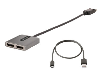 Startech : HUB 2 PORTS DISPLAYPORT MST DUAL 4K60HZ - ADAPTATEUR DP 1.4