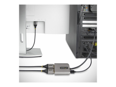 Startech : HUB 2 PORTS DISPLAYPORT MST DUAL 4K60HZ - ADAPTATEUR DP 1.4