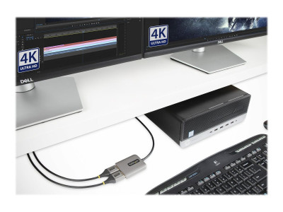 Startech : HUB 2 PORTS DISPLAYPORT MST DUAL 4K60HZ - ADAPTATEUR DP 1.4