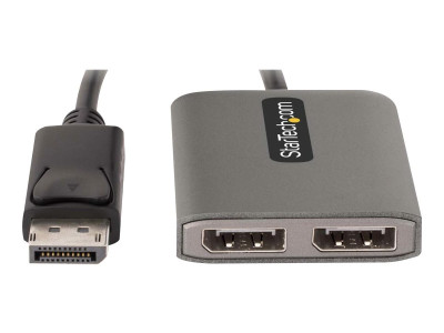 Startech : HUB 2 PORTS DISPLAYPORT MST DUAL 4K60HZ - ADAPTATEUR DP 1.4