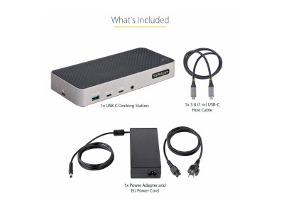 Startech : STATION DACCUEIL USB-C DOCK TRIPLE HDMI/DP 4K USB-C