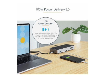 Startech : STATION DACCUEIL USB-C DOCK TRIPLE HDMI/DP 4K USB-C