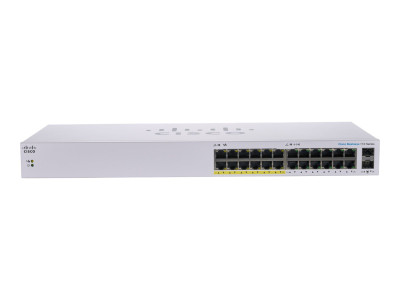 Cisco : CBS110 UNMANAGED 24-PORT GE PARTIAL POE 2X1G SFP SHARED