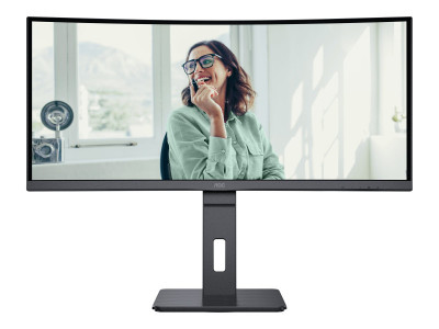 AOC : CU34P3CV 34IN CURV VA WQHD 300CD/4MS/HDMI/DP/USB-C