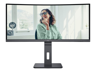 AOC : CU34P3CV 34IN CURV VA WQHD 300CD/4MS/HDMI/DP/USB-C
